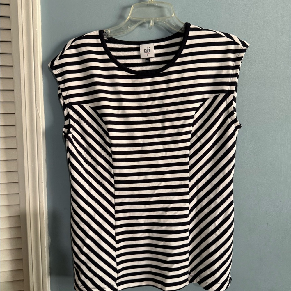 CAbi Black and White Striped Knit Top - Picture 4 of 16